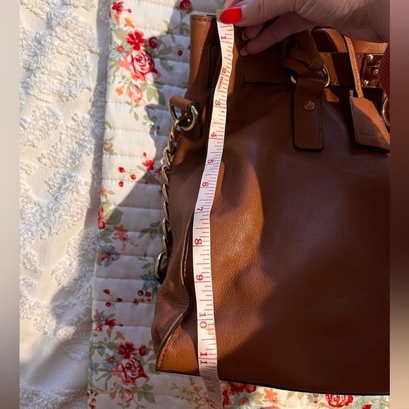 Michael Kors Brown Satchel with Gold Accents - Picture 7 of 9